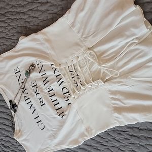 Express Corset Tee Graphic:Champagne  * Rose * White Wine * Red Wine * Prosecco